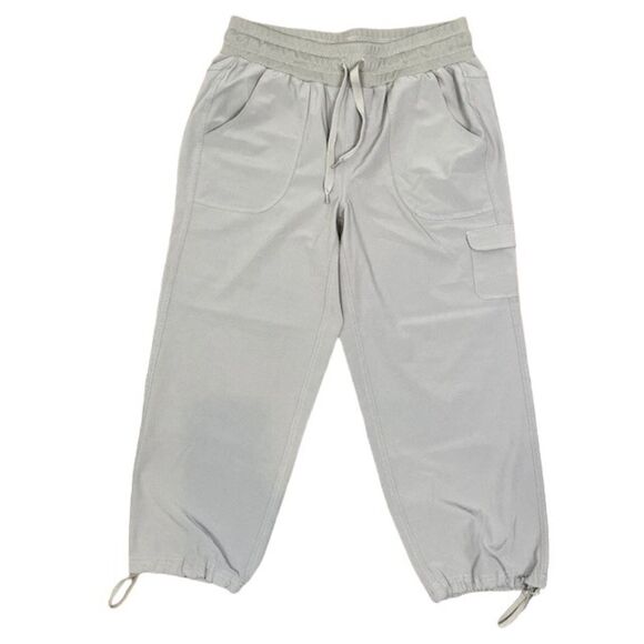 RBX Women's River Pants Capris Beige Tie waist and cinch ankle Size Small - Picture 1 of 9